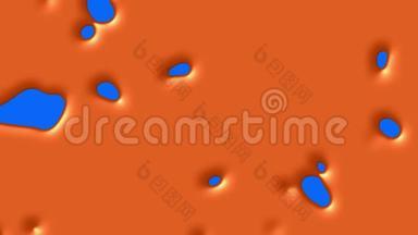 液态橙油油墨颜料溶解并出现在色度关键屏幕上新品质独特动画动态